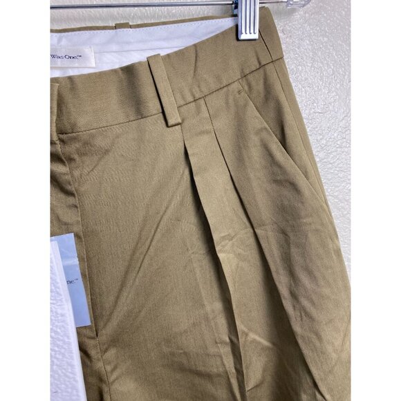 NEW There Was One Pleat Man's Pants Army Green Size 40 Made in Italy Career - Picture 15 of 16